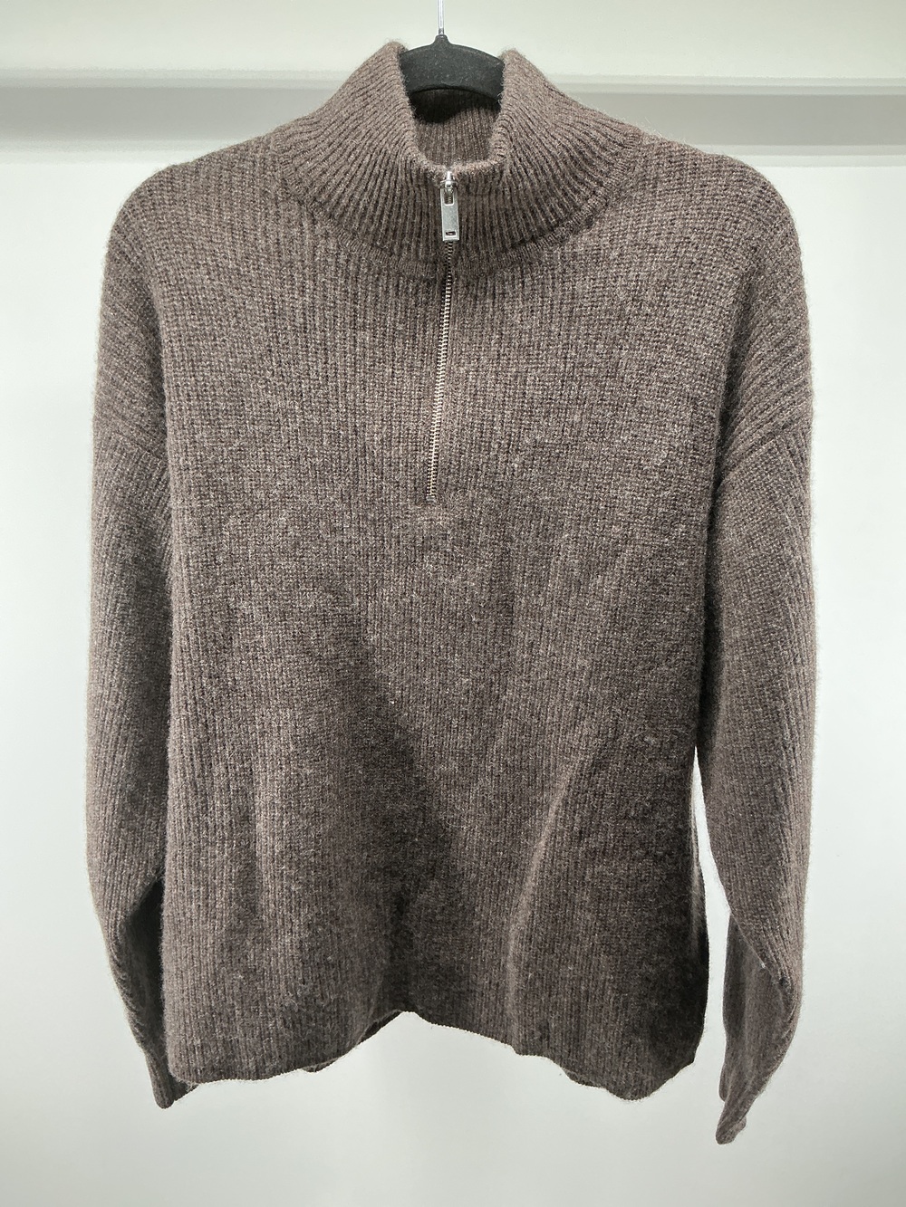 Mongolian Cashmere Fisherman Quarter Zip Sweater